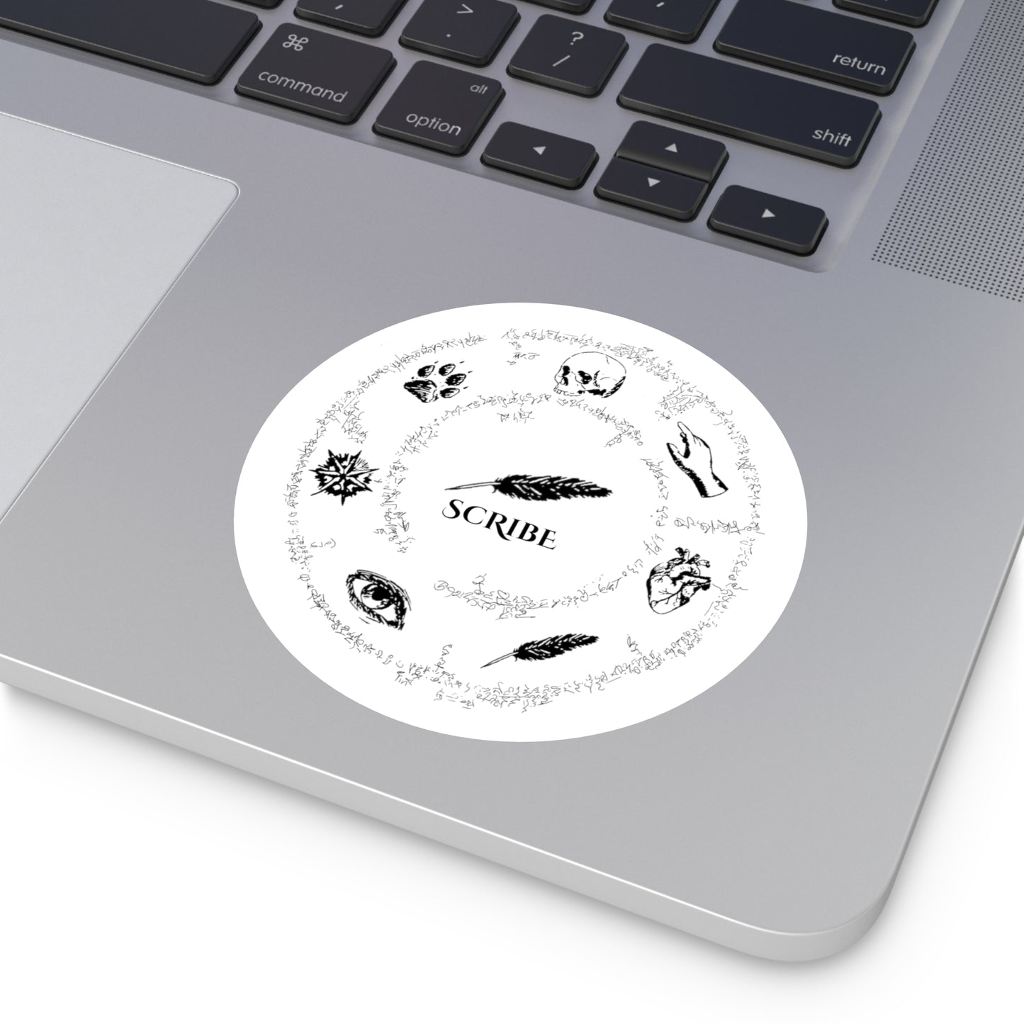 Scribe Circle of Seven Round Stickers, Indoor\Outdoor