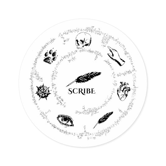 Scribe Circle of Seven Round Stickers, Indoor\Outdoor