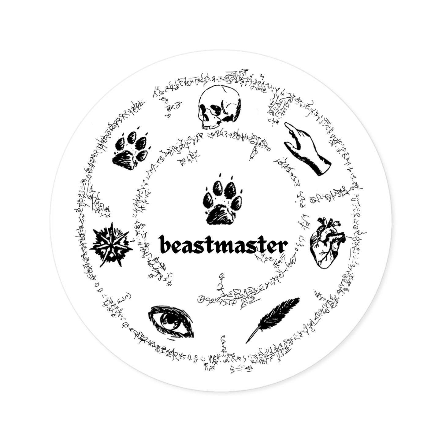 Beastmaster Circle of Seven Round Stickers, Indoor\Outdoor