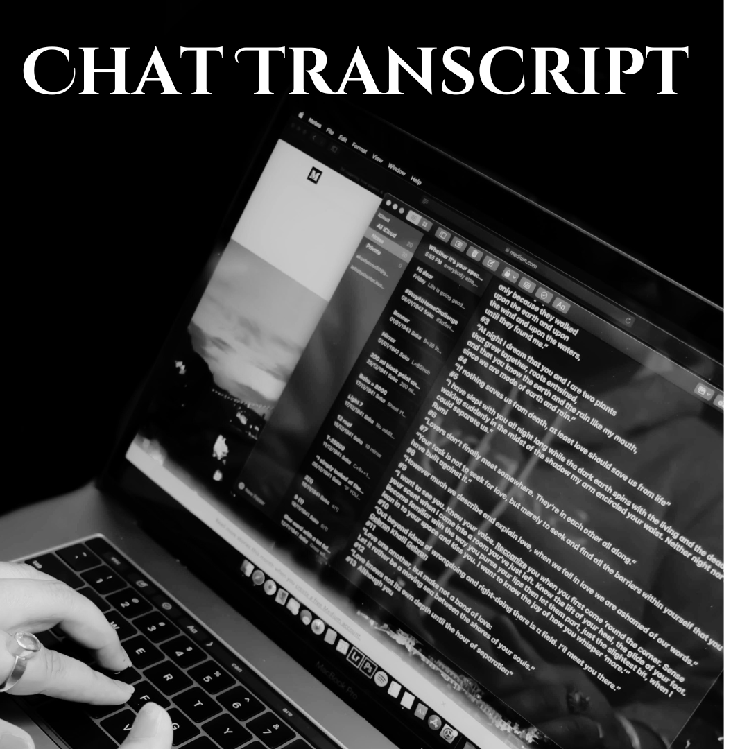 Bonus content: Chat Transcript