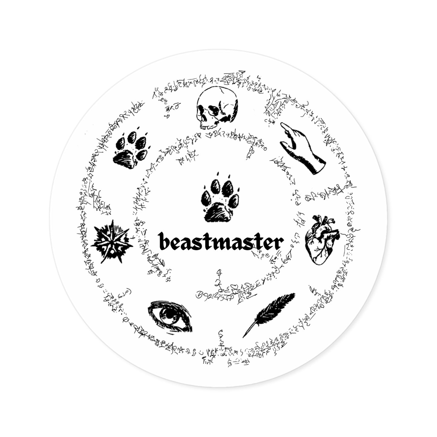 Beastmaster Circle of Seven Round Stickers, Indoor\Outdoor