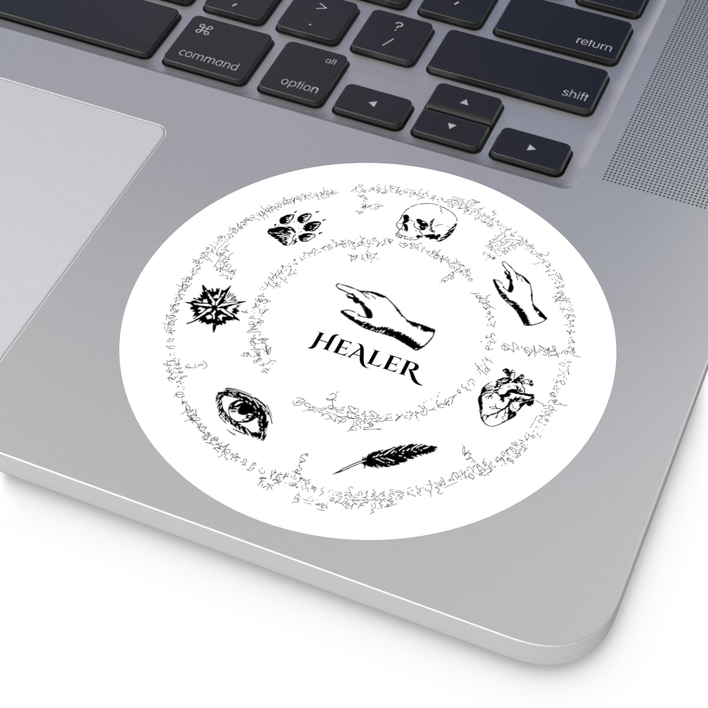 Healer Circle of Seven Round Stickers, Indoor\Outdoor