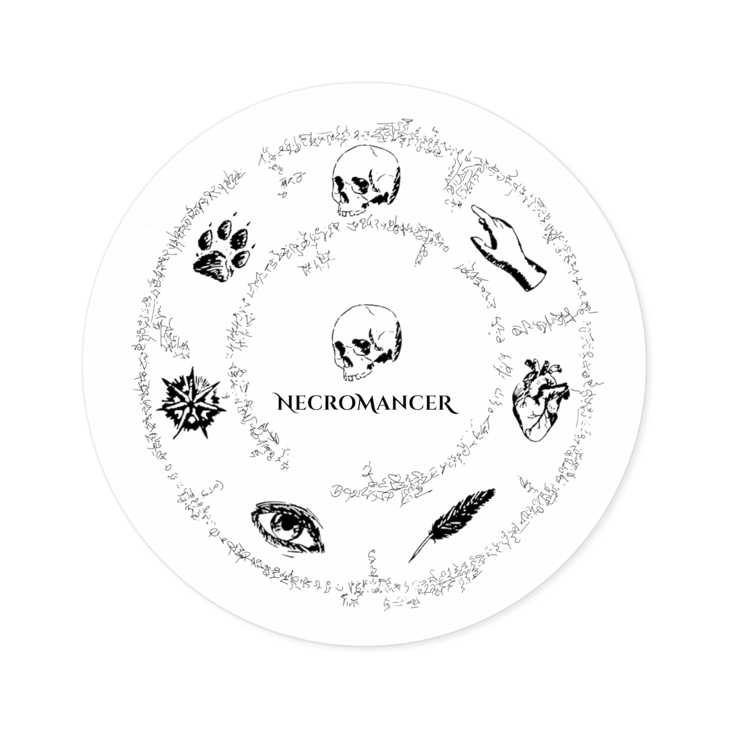 Necromancer Circle of Seven Round Stickers, Indoor\Outdoor